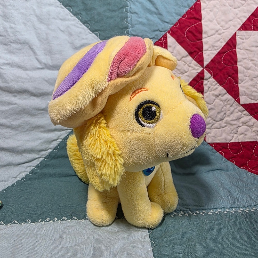 Fisher-Price Sunny Day Doodle Plush Toy Kids 7in Yellow Stuffed Animal Dog